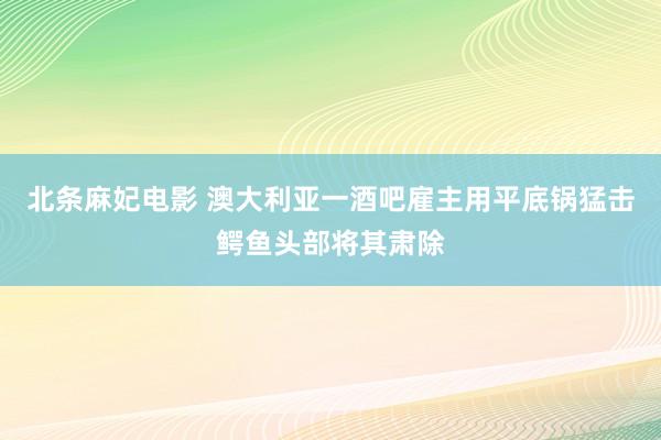 北条麻妃电影 澳大利亚一酒吧雇主用平底锅猛击鳄鱼头部将其肃除