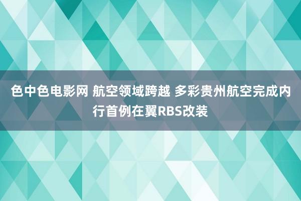 色中色电影网 航空领域跨越 多彩贵州航空完成内行首例在翼RBS改装