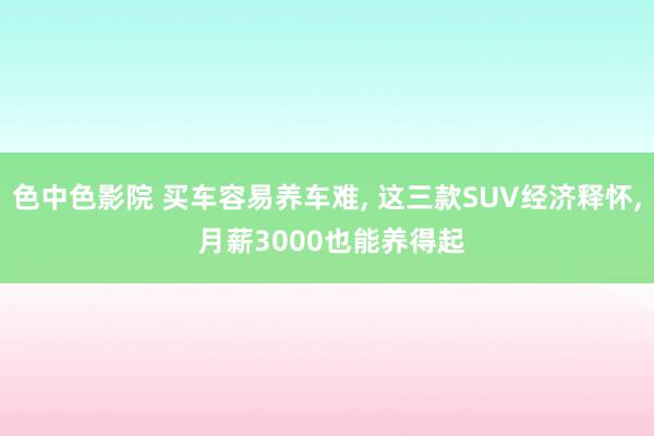 色中色影院 买车容易养车难， 这三款SUV经济释怀， 月薪3000也能养得起