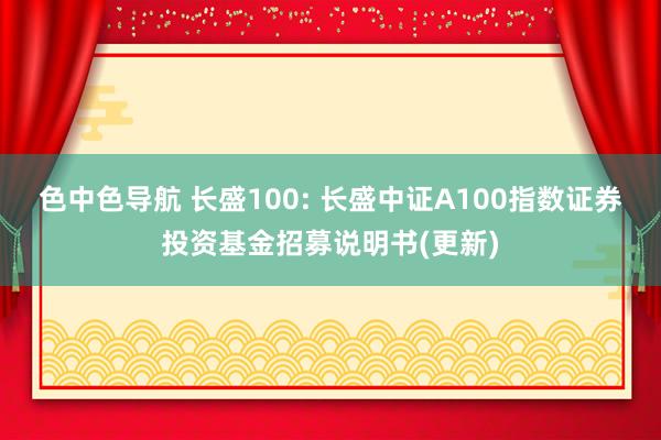 色中色导航 长盛100: 长盛中证A100指数证券投资基金招募说明书(更新)