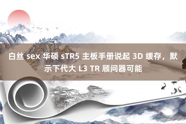 白丝 sex 华硕 sTR5 主板手册说起 3D 缓存，默示下代大 L3 TR 顾问器可能