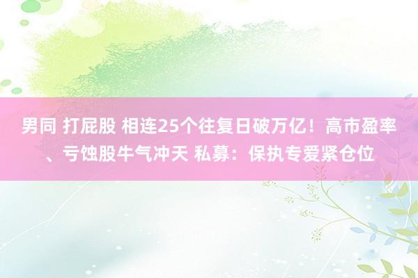 男同 打屁股 相连25个往复日破万亿！高市盈率、亏蚀股牛气冲天 私募：保执专爱紧仓位